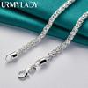 925 Sterling Silver Keel Chain Necklace Fashion Charm Jewelry MN318