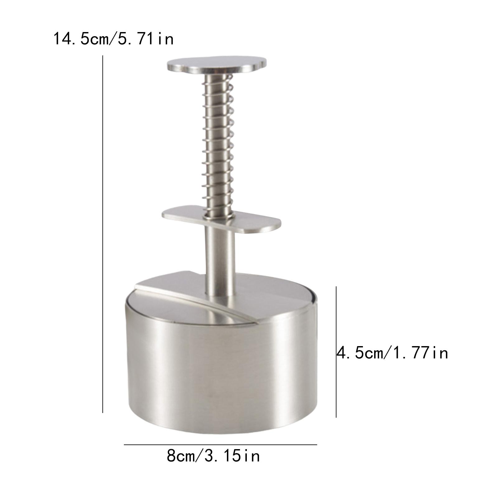 

304 Stainless Steel Burger PressHeavy Duty Adjustable Hamburger Meat Press Maker for Making Meat Patties and Thin Burgers