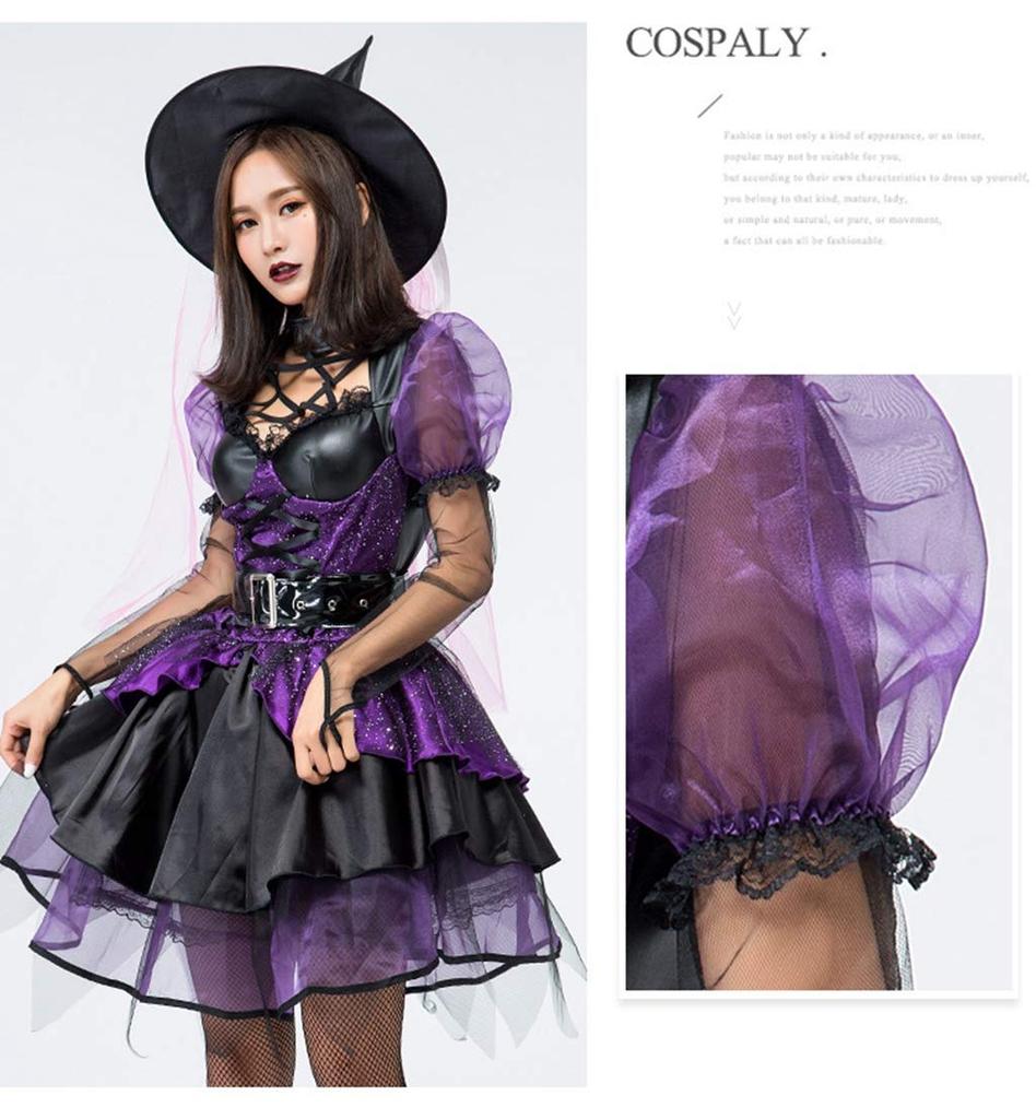 Cosplay Witch Halloween Costume for Costume Set for Shrine Maiden Performance Horror Ghost Sexy Devil Magician Adult Halloween Funny Halloween Costume