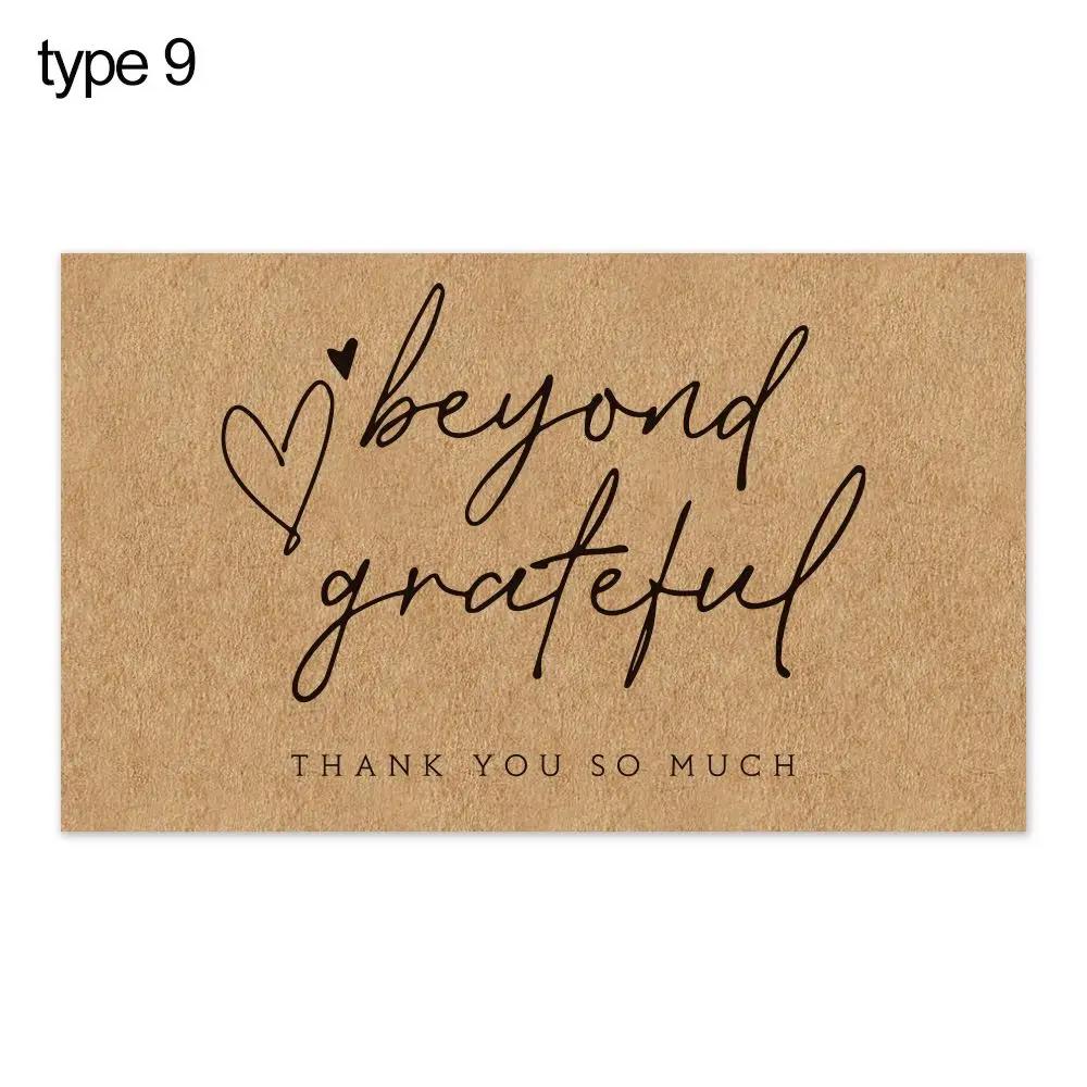 30Pcs Greeting Tags Thank You For Your Order Kraft Paper Card For Small Business DIY Crafts Gift Decoration Card Online Retail