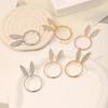 6 Piece Zinc Zinc Alloy Bunny Ear Napkin Holder 3 D Ear Napkin Buckle Creative Decorative Napkin Ring  Banquet