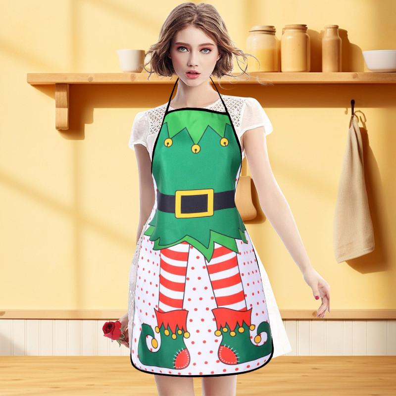 Christmas Holiday Waterproof Oilresistant Apron With Creative Fun Patterns For Adults And Kids
