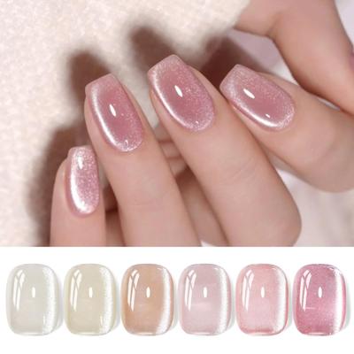 BORN PRETTY Magnetic Gel Cat Eye Nail Color Set with Magnets, Cat Eye Glitter, UV/LED Compatible, Color Gel Polish, Self-Nail