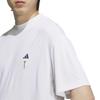Golf HEAT Back Graphic Mock Neck Short Sleeve Shirt White [Adidas Golf] .RDY