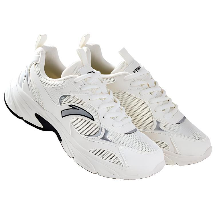 Anta Stoßdämpfende Atmungsaktive Low Top Freizeitschuhe Herren Sneaker Silber Weiß 112428811-5