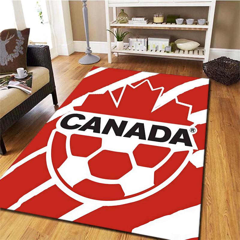Canada Men's National Soccer Team Carpet Rug for Living Room Bedroom Home Sofa Decoration,Kids play Non-slip Floor Mat
