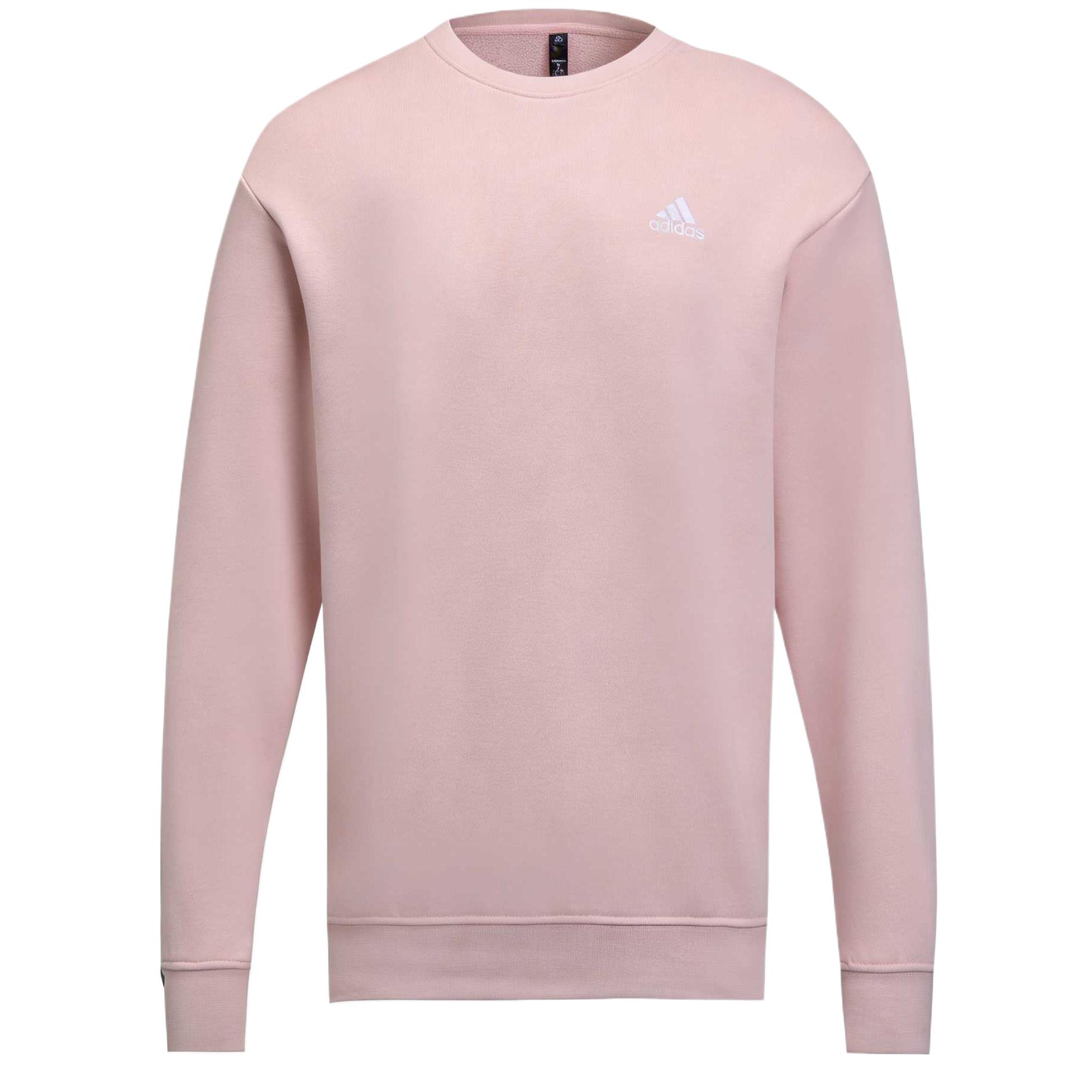 Adidas LABEL Sweatshirts Unisex Light Pink Crew Neck Moderate KT2530 XS