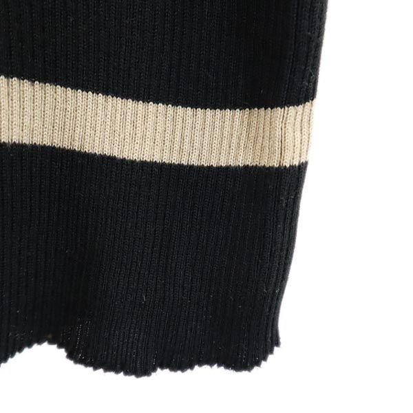 PAULE KA 7 minutes sleeve Rib knit Cut S black Women Used