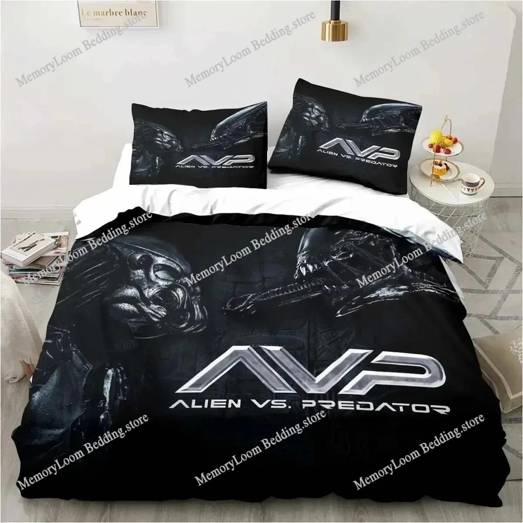 Movie Poster Cool Alien Vs. Predator Predator Bedding Set Single/Full/Queen Size 3D Print Duvet Cover Bedroom Decor Soft Set