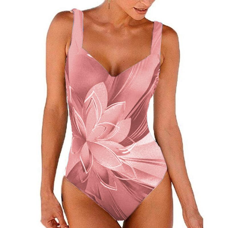 Llegada Moda Femenina Sexy Flower Print V Cuello Traje de baño de una pieza  Traje de baño Talla grande Trajes de baño comprar a buen precio — entrega  gratuita, reseñas reales con