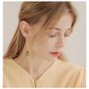 Natural Hetian jade ear hooks and ear wires with vintage-style apple beads and small garnet stones, elegant and natural earrings for women