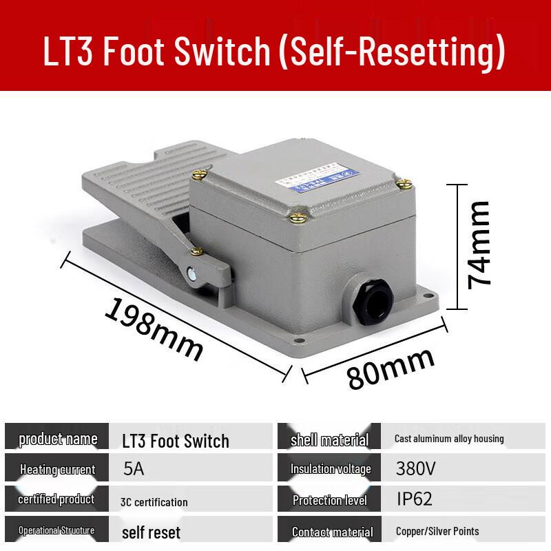 LT4 Waterproof Industrial Foot Switch