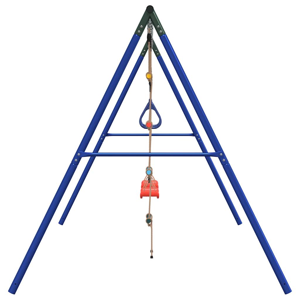 Swing Set with Swing Seats Trapeze Bar and Rope Ladder