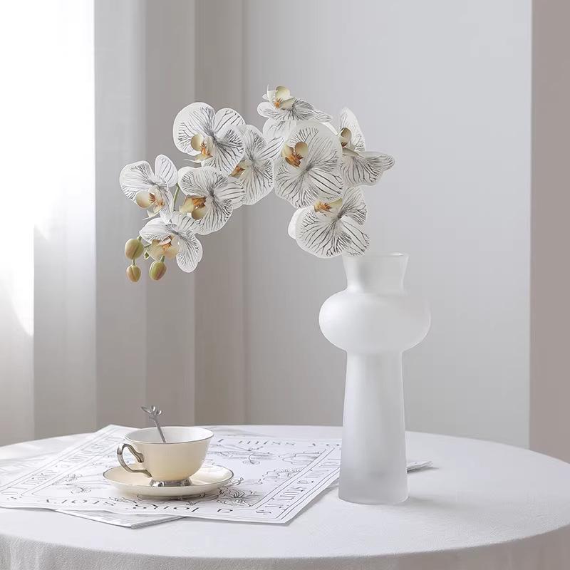 Große 9-Kopf Phalaenopsis Orchidee Künstliche Blume für Hotel- oder Wohnzimmerdekoration