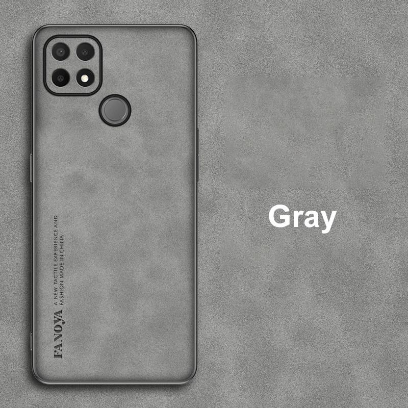 For OPPO A15 A15S Case Luxury PU Leather Phone Case For OPPO A15 S Back Cover Matte Silicone Shockproof Full Protection Coque
