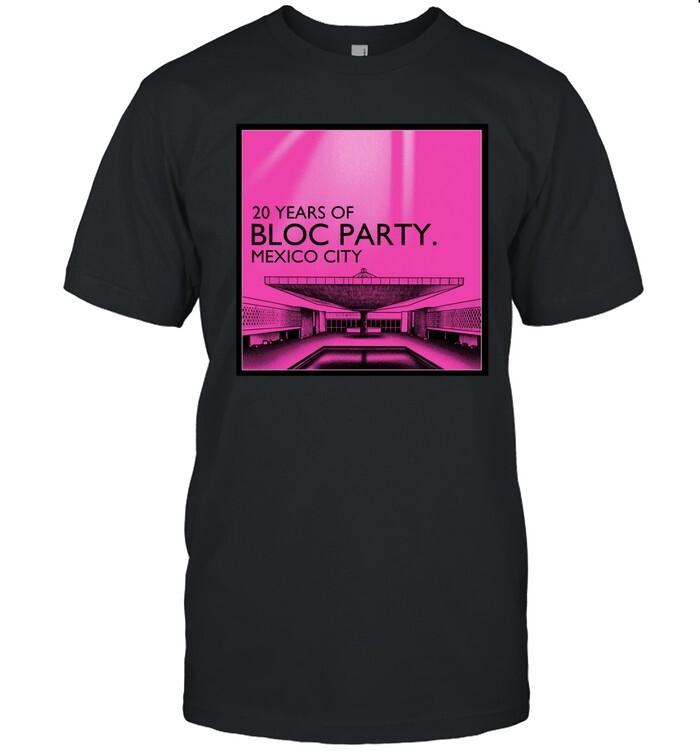 20 Лет Bloc Party Тур Мехико 2026 ФутболкаУнисекс Футболка XXXXL
