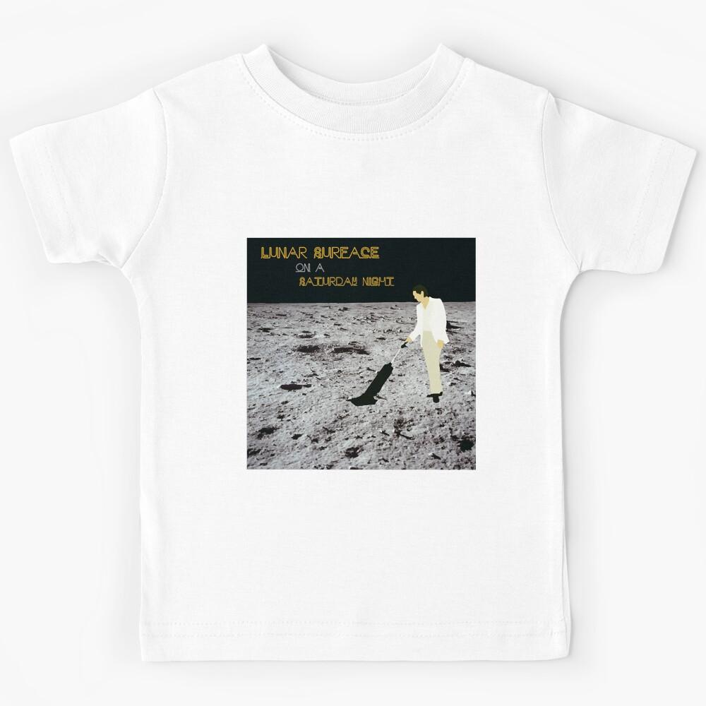 Funny Graphic Gift Lunar Dark Red Surface Retro Wave Kids T-Shirt 150