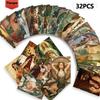 32pcs, Vintage Art Nouveau Women's Postcard Set, Mailing Cards, Greeting Cards, DIY Cards, Memorial Postcards, Decorations