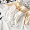 Men's Smooth Satin Ice Silk Boxer Briefs Low Waist Seamless Breathable Underwear Solid Color Soft Daily Wear Shorts