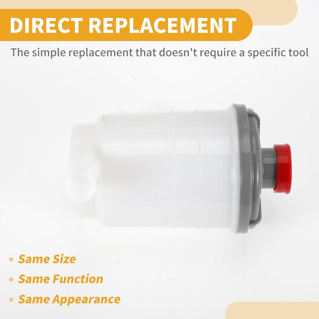 Power Steering Reservoir - No.53701S87A01 Car Automotive Power Steering Tank - for Honda Odyssey 1999-2004 Plastic White - 1 Pc