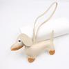 +Cartoon Leather Sausage Dog Hand Rope Bag Pendant Phone Case Accessories Pendant Car Dog Keychain