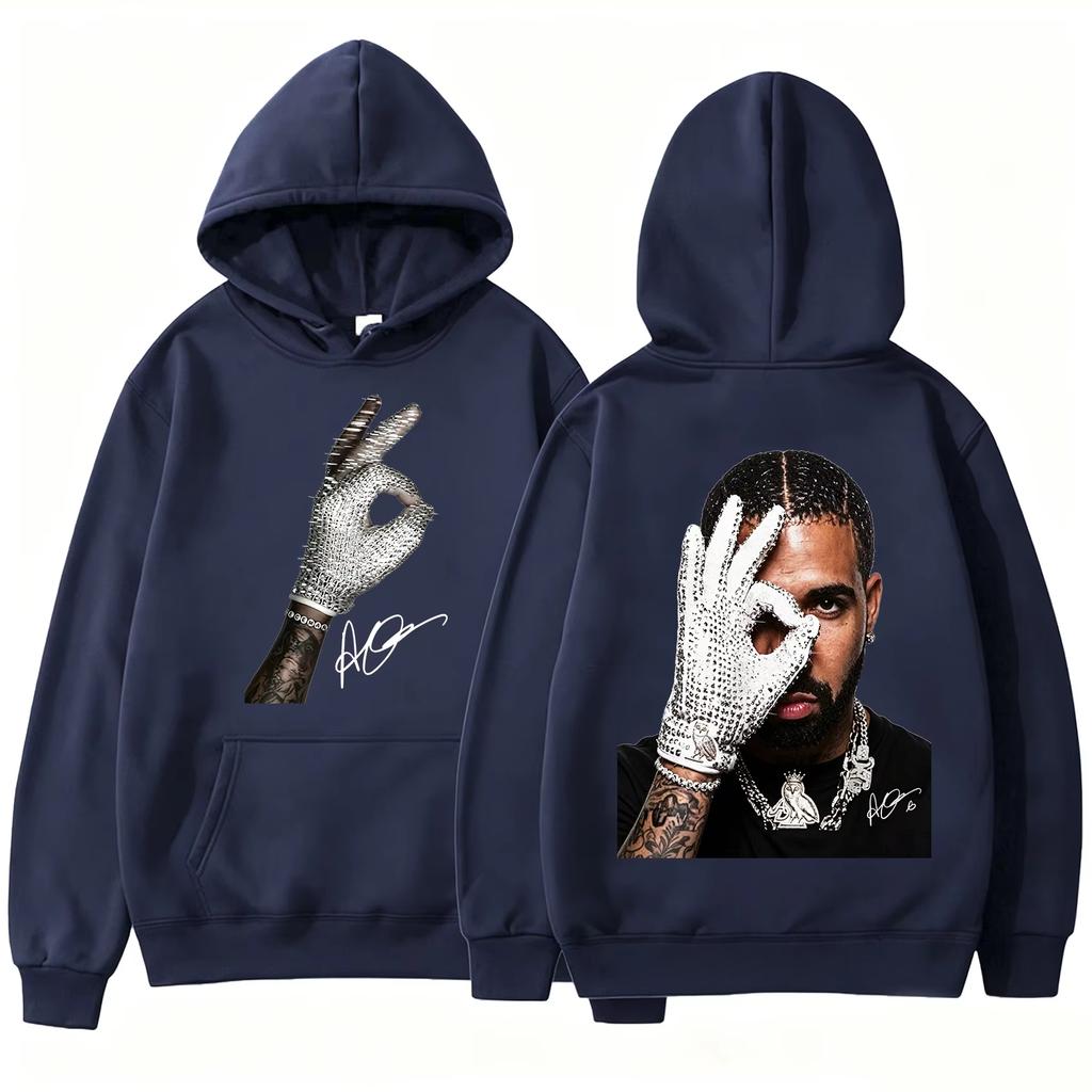 Hot Sale Drake ICEMAN Concert Hoodie Hip Hop Rap Singer Double Sided Printed Unisex Long Sleeve Fashion Soft Sweatshirt Loose Cozy and Versatile