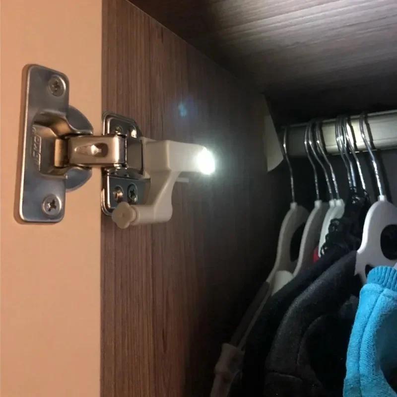 10/1Pcs Universal Inner Hinge LED Lamp Wireless Under Cabinet Sensor Night Lights Cupboard Closet Wardrobe Kitchen Bedroom Lamps
