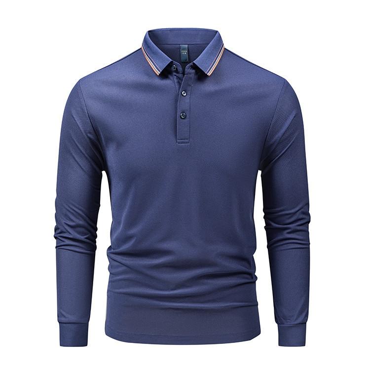Classic Business and Leisure Polo Shirt Men's Long Sleeve