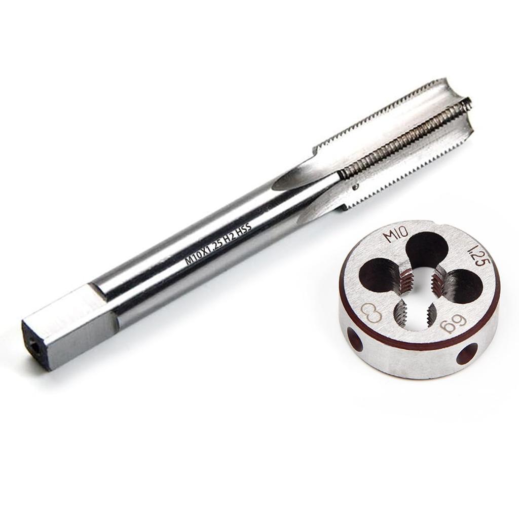 Aicosineg Sada závitníků a matric HSS Kulá matrice Závitořezný závitník Korekce otvoru pro šroub Funkce nastavení průměru Nástroj pro obrábění průchozích otvorů