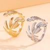 18K Gold Pastoral Leaf Open Women's Ring