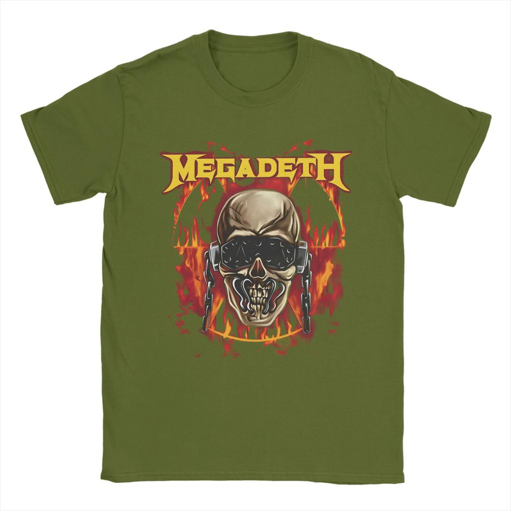 M-Megadethed Band  Men's T Shirt  Novelty Tees Short Sleeve Crewneck T-Shirt Pure Cotton Birthday Gift Tops