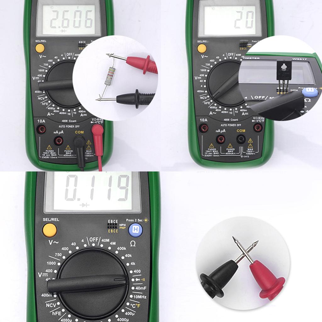 Volt Amp Capacitor Diode Triode NCV Hz Tester Backlit Multimeter with Data Hold Auto-off Low Battery Indication Function