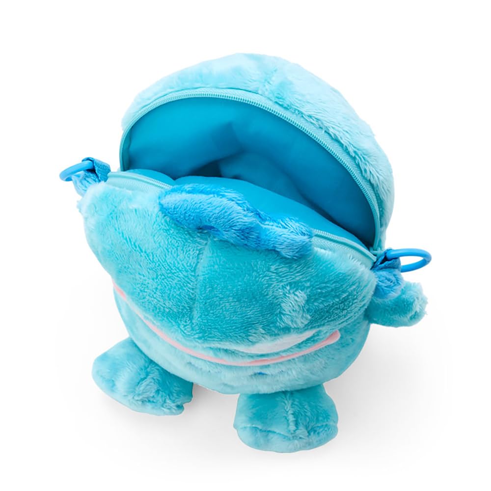 Sanrio 2WAY taška na panenky s postavičkou, cena 2. vydání, taška přes rameno HANGYODON, půlka ryby, postavička HANGYODON, 335924, 22×23×13cm