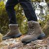 Men's Winter Plus Size High-Top Cotton Snow Boots - Thick Sole, Waterproof, Fleece-Lined for Extra Warmth