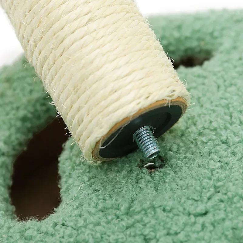 Kedi Tırmanma Çerçevesi Küçük Sisal Kedi Oyuncakları Kedi Tırmalama Tahtası Pençe Öğütme Kedi Oyuncakları Döner Tabla Tipi