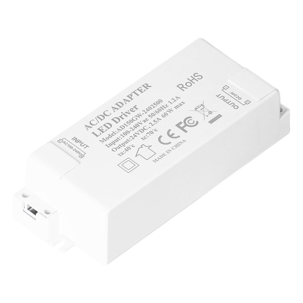 LED Driver DC24V 2.5A 60W LED Light Transformer DIY Lamp Driving Power Supply AC100‑240V