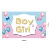 New model gender reveal banner for newborns, balloon decoration scene for celebrating the birth of the baby, flag hanging display