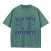 2026 Sommer Unisex Lustige Gans Universität Grafik T-Shirt Lustig Baumwolle Rundhals Kurzarm Locker Lässig Täglich Streetwear Oberteil
