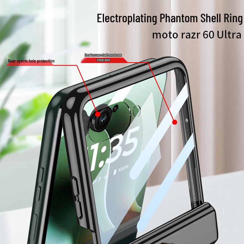 Motorola Razr 6 Ultra Transparent Phone Case with Magnetic Holder