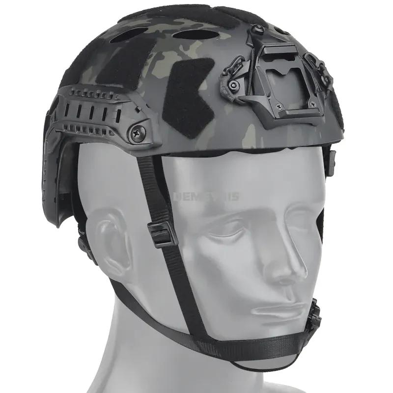 Casco Tattico Veloce Airsoft Giochi CS Caschi Sport Outdoor Caccia Tiro Paintball Protezione Testa