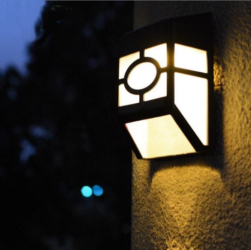 Vodotěsná solární nástěnná lampa ABS LED Path LED Solární světlo Venkovní zahradní nástěnné osvětlení