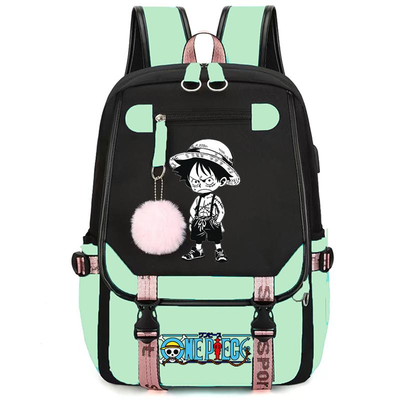 Anime One Piece High Quality Female Backpack Waterproof Knapsack with Ligh Tweight Book Bag for Kid Gifts Men Women Travel Bag Leisure Bag Rucksack