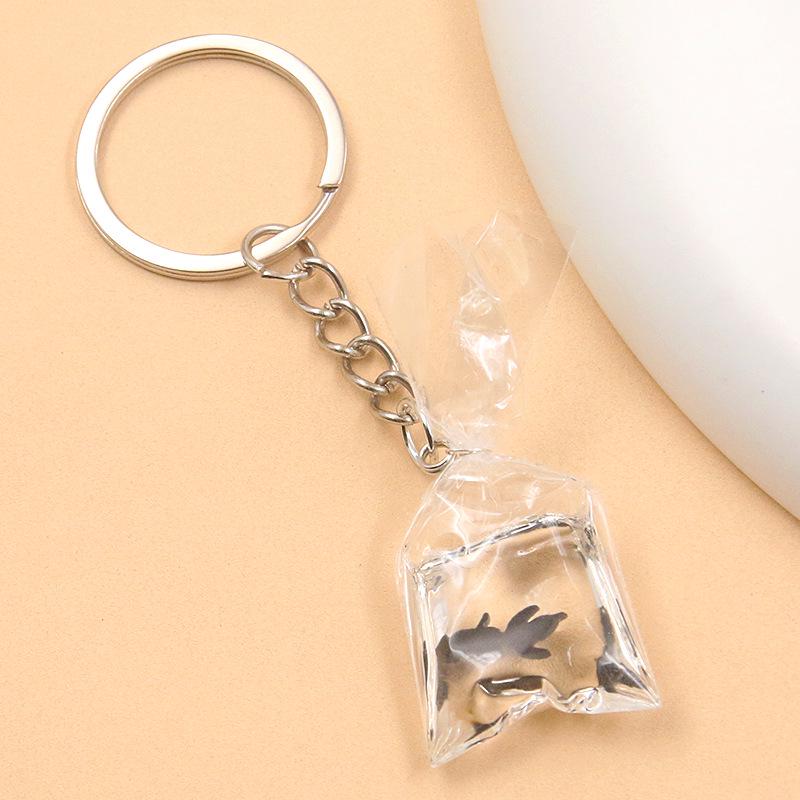 28 Styles 28x90mm DIY Transparent Resin Goldfish & Clownfish Keychain Pendant Ornaments