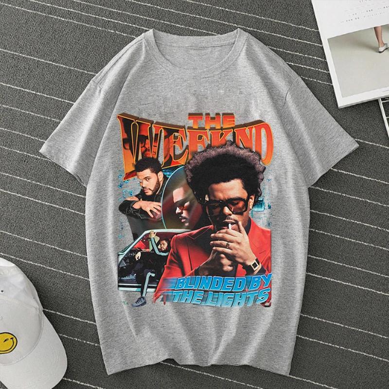 Pop Singer Artist The Weeknd Print Anime Tops Tees Clothes Unisex T-shirt Women Cartoon Tee Short Sleeve Fashion Girls T Shirt