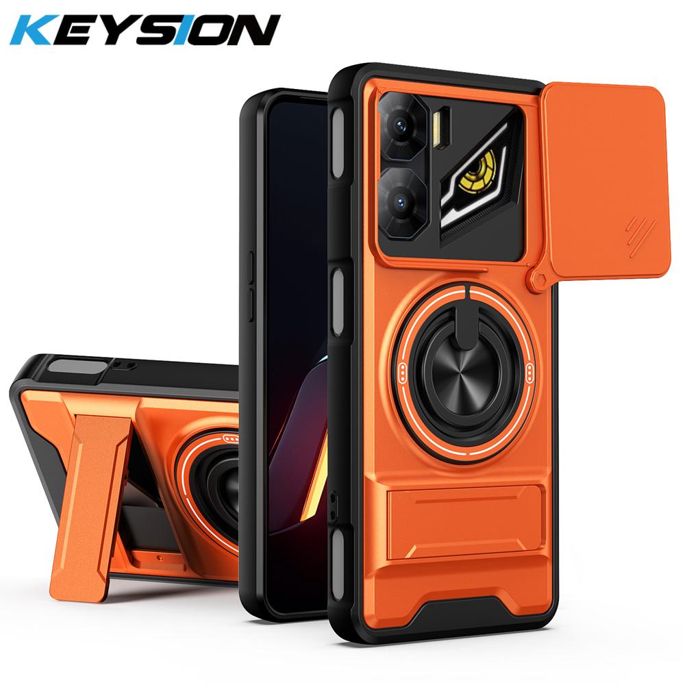

Магнітний чохол KEYSION для ZTE nubia Neo 3 5G із захистом камери, що висувається, та підставкою для вертикального використання, ударостійкий чохол для nubia Neo 3 5G for nubia Neo 3 5G помаранчевий