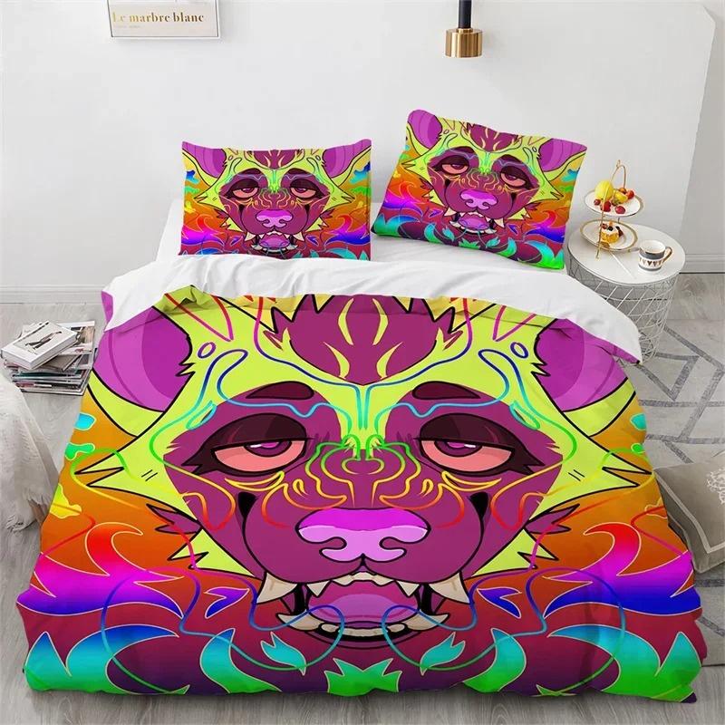 3D Animal Duvet Cover Microfiber Wolf Fox Elk Bedding Set Wild Animals Comforter Cover King Queen For Teen Adults 2/3pcs