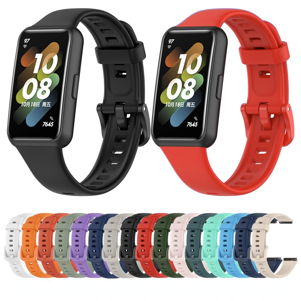 Silicone Watch Strap for Huawei Band 7 Original Belt Sports Smart Bracelet Replacement Correa Wristband for Huawei Band 7 Strap