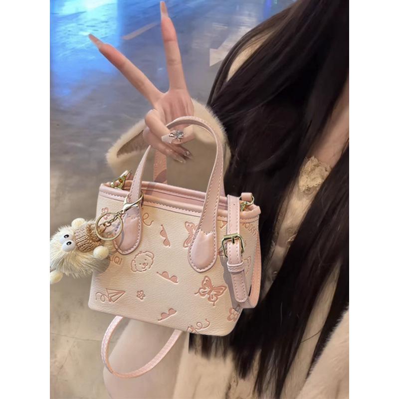 2025 High-End Pink Women's Bucket Bag – Luxury, Stylish, and Trendy Small Crossbody Bag