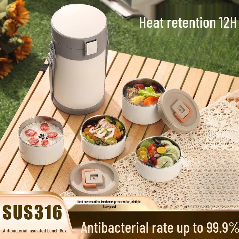 3-Layer 304 Stainless Steel Insulated Lunch Box