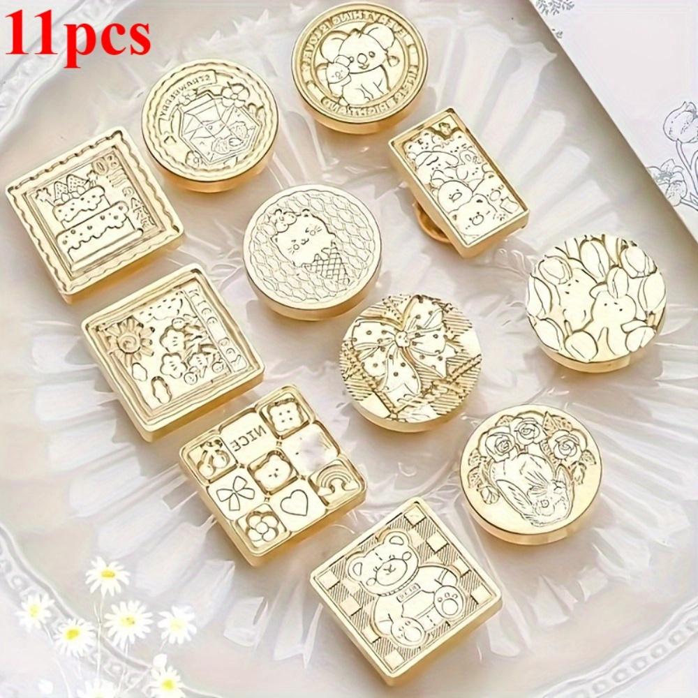 

11 шт. Головки для восковой печати в форме DIY материалы - Рукоделие для снятия скуки. Штамп для запечатывания конвертов. Пасхальный подарок. чистый